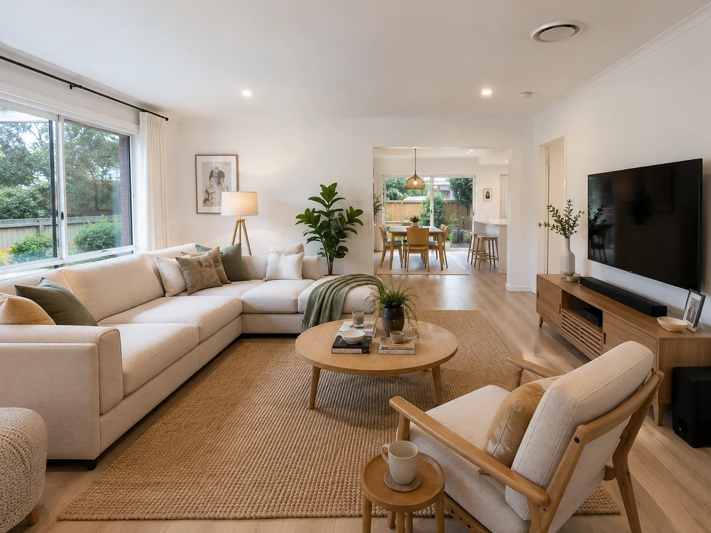 The original occupied living room before decluttering