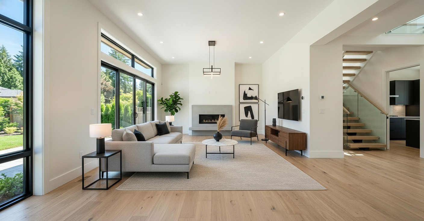 Living Room: Modern, after editing