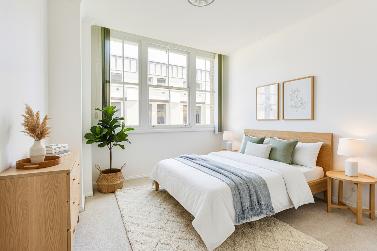 Bedroom: Scandinavian, after editing