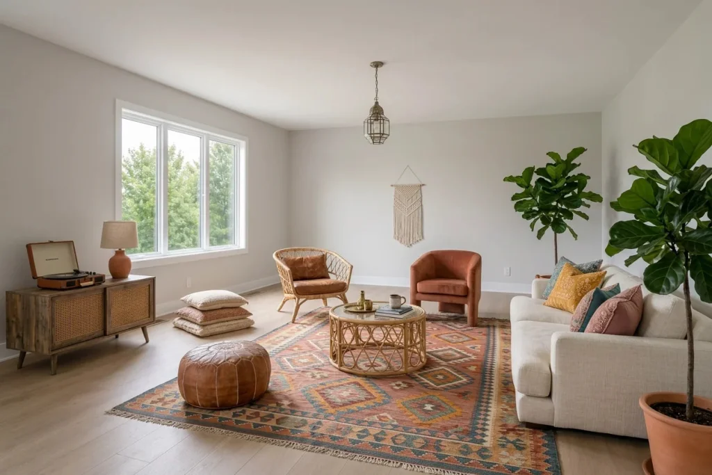 Living Room — Bohemian — after staging
