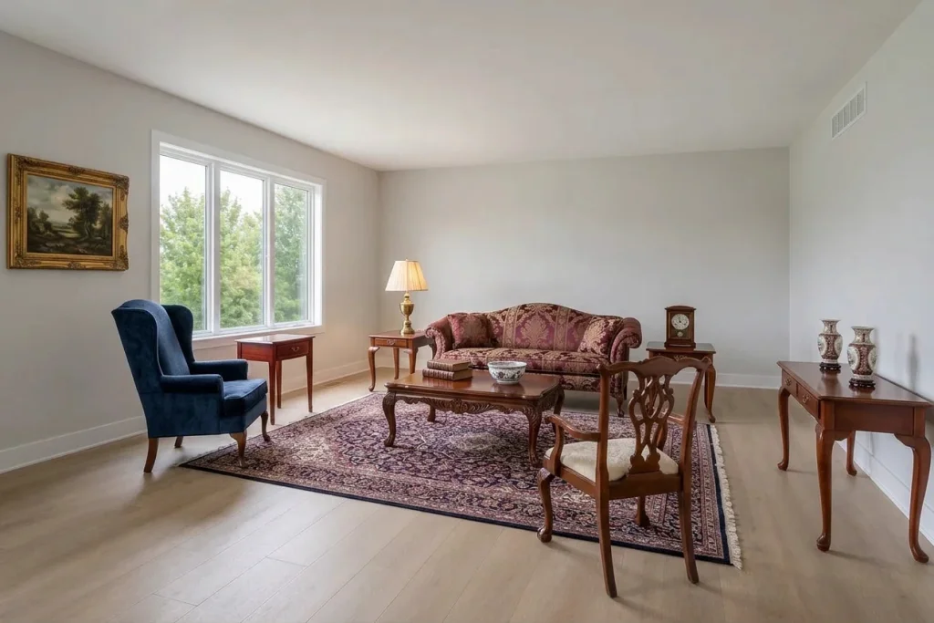 Living Room — Traditional — after staging